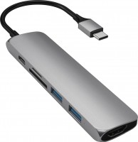 Czytnik kart pamięci / hub USB Satechi Slim Aluminum Type-C Multi-Port Adapter V2 