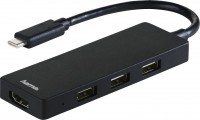 Zdjęcia - Czytnik kart pamięci / hub USB Hama USB Type-C Hub 1:3 