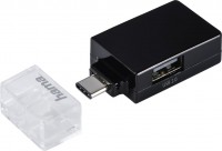 Czytnik kart pamięci / hub USB Hama Pocket 1:3 USB Type-C Hub 