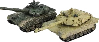 Zdjęcia - Czołg zdalnie sterowany Plamennyj Motor Battle Tank T-90&Abrams M1A2 1:28 