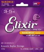 Фото - Струни Elixir Acoustic 80/20 Bronze NW Light 12-String 10-47 