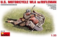 Фото - Збірна модель MiniArt U.S. Motorcycle WLA w/Rifleman (1:35) 