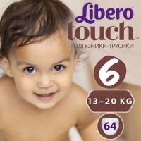 Zdjęcia - Pielucha Libero Touch Pants 6 / 64 pcs 