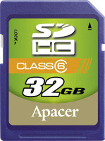 Фото - Карта пам'яті Apacer SDHC Class 6 32 ГБ