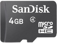 Фото - Карта пам'яті SanDisk microSDHC Class 4 4 ГБ