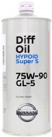 Фото - Трансмісійне мастило Nissan DIFF OIL Hypoid Super S 75W-90 1L 1 л