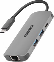 Czytnik kart pamięci / hub USB Sitecom USB-C to Gigabit LAN Adapter CN-378 