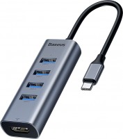 Фото - Кардридер / USB-хаб BASEUS USB-C to 4xUSB3.0 and HDMI 