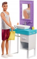 Lalka Barbie Ken and Bathroom FYK53 