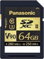 Фото - Карта пам'яті Panasonic SDXC Class 10 UHS-II U3 V90 64 ГБ