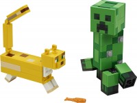 Zdjęcia - Klocki Lego BigFig Creeper and Ocelot 21156 