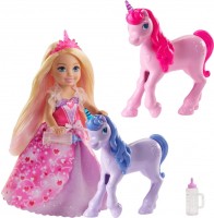 Zdjęcia - Lalka Barbie Princess Doll with Baby Unicorns GJK17 