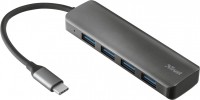 Czytnik kart pamięci / hub USB Trust Halyx Aluminium USB-C to 4-Port USB-A 