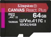 Фото - Карта пам'яті Kingston microSDXC Canvas React Plus 64 ГБ