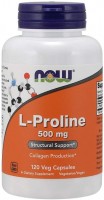 Фото - Амінокислоти Now L-Proline 500 mg 120 cap 