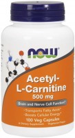 Фото - Спалювач жиру Now Acetyl L-Carnitine 500 mg 100 шт