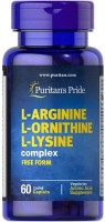 Фото - Амінокислоти Puritans Pride L-Arginine L-Ornithine L-Lysine 60 cap 
