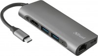 Кардридер / USB-хаб Trust Dalyx Aluminium 7-in-1 USB-C Multi-port Adapter 