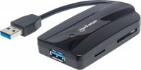 Фото - Кардридер / USB-хаб MANHATTAN SuperSpeed USB 3.0 Hub and Card Reader 