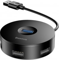 Кардридер / USB-хаб BASEUS Round Box USB-A to USB 3.0 and 2xUSB 2.0 