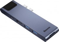 Кардридер / USB-хаб BASEUS Thunderbolt C+Pro 7 in 1 Smart HUB 