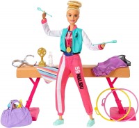 Lalka Barbie Gymnastics Playset with Doll Balance Beam GJM72 