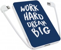 Фото - Powerbank ZIZ Work Hard Dream Big 5000 