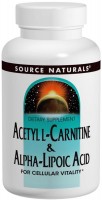 Фото - Спалювач жиру Source Naturals Acetyl L-Carnitine/Alpha-Lipoic Acid 650 mg 60 tab 60 шт