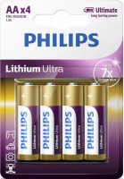 Акумулятор / батарейка Philips Ultra Lithium 4xAA 