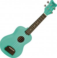 Gitara Kohala Tiki Uke Seafoam Green Soprano Ukulele 