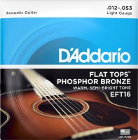 Струни DAddario Flat Top Phosphor Bronze 12-53 