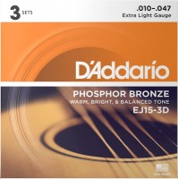 Струни DAddario Phosphor Bronze 3D 10-47 