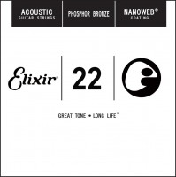 Zdjęcia - Struny Elixir Acoustic Nanoweb Phosphor Bronze Single 22 