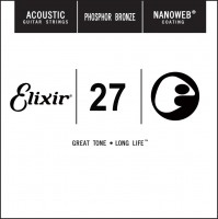 Zdjęcia - Struny Elixir Acoustic Nanoweb Phosphor Bronze Single 27 