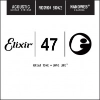 Фото - Струни Elixir Acoustic Nanoweb Phosphor Bronze Single 47 