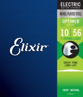 Struny Elixir Electric 7-String Optiweb Light 10-56 