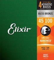 Фото - Струни Elixir Acoustic Bass 80/20 Bronze NW Light 45-100 