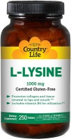 Фото - Амінокислоти Country Life L-Lysine 1000 mg 100 tab 