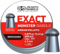 Кулі й патрони JSB Exact Monster Diabolo Redesigned 4.5 mm 0.87 g 400 pcs 