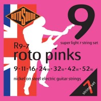 Фото - Струни Rotosound Roto Pinks 7-Strings 9-52 