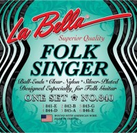 Струни La Bella Folksinger Silver Nylon 840 