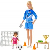 Lalka Barbie Soccer Coach Playset GLM47 