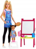 Lalka Barbie Art Teacher Playset with Blonde Doll GJM29 