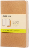 Zdjęcia - Notatnik Moleskine Set of 3 Plain Cahier Journals Pocket Beige 