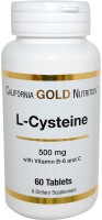 Фото - Амінокислоти California Gold Nutrition L-Cysteine 500 mg 60 cap 