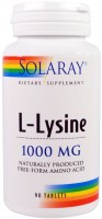 Фото - Амінокислоти Solaray L-Lysine 1000 mg 90 tab 