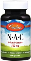 Фото - Амінокислоти Carlson Labs N-A-C 500 mg 60 cap 