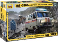 Фото - Збірна модель Zvezda Emergency Rescue Service UAZ 3909 (1:43) 