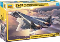 Фото - Збірна модель Zvezda Russian Fifth Generation Fighter SU-57 (1:72) 