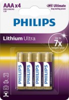 Фото - Акумулятор / батарейка Philips Lithium Ultra  4xAAA